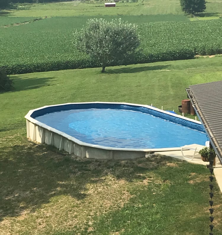 semi inground pool for sale